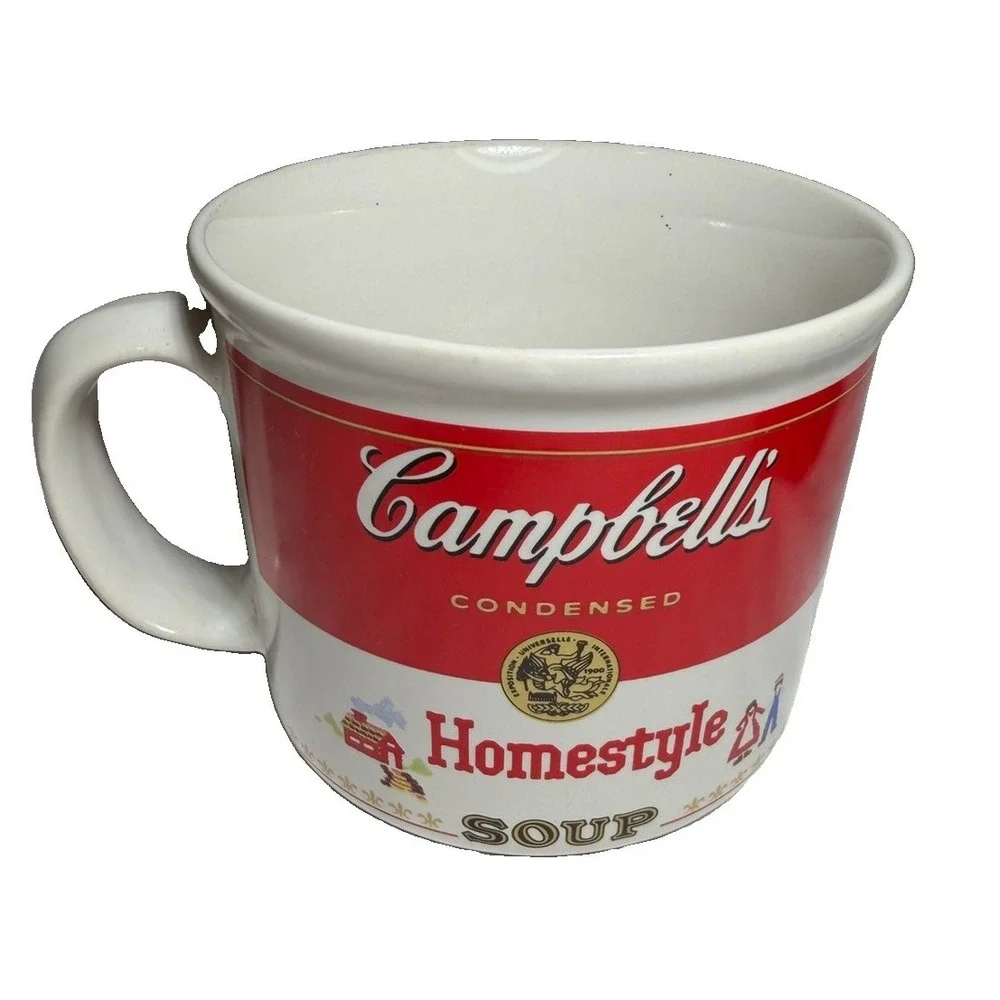Vintage 1989 Campbell's Homestyle Soup Ceramic Mugs Set of 2 Westwood